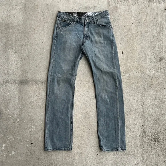 Volcom Jeans Mens Size 30 Relaxed Fit Blue Wash Denim Casual Pants - Picture 2 of 5